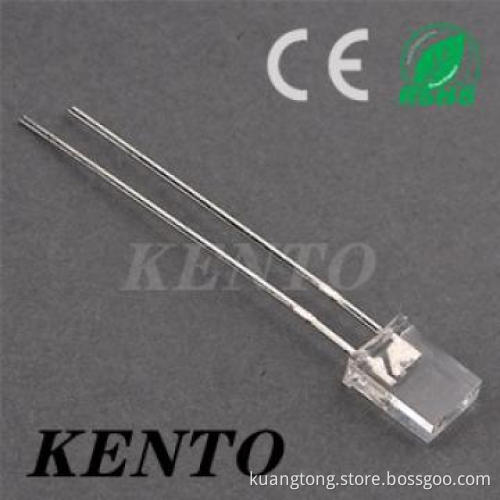 DIP 2*5*7mm Square Type long feet water clear red LED Ultra bright